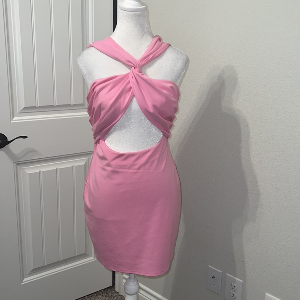 Camila Coelho Annika Mini Dress in Baby Pink - Picture 6 of 9